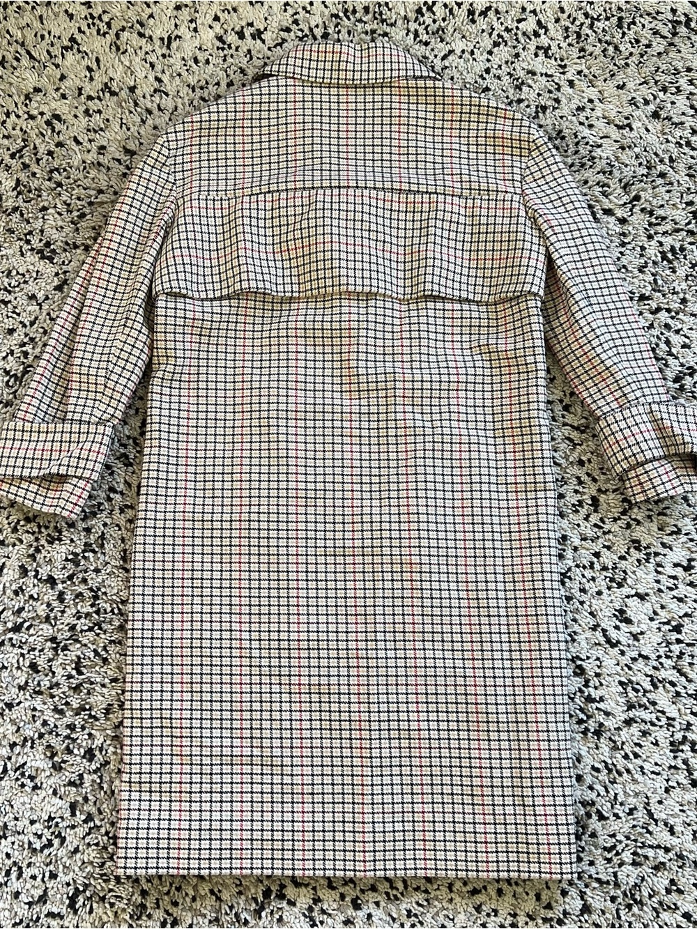 Maje Gessia Carreaux Trench Coat Check Plaid Women’s 38 EU Medium *Missing Belt - Picture 12 of 16